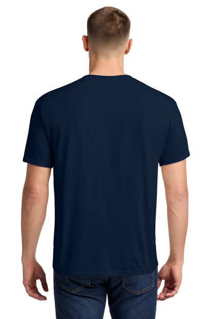 Rear View of JNavy Jerzees Dri-Power 100% Polyester T-Shirt. 21M plain