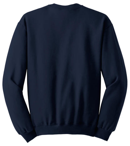 Rear View of JNavy Jerzees - NuBlend Crewneck Sweatshirt. 562M plain