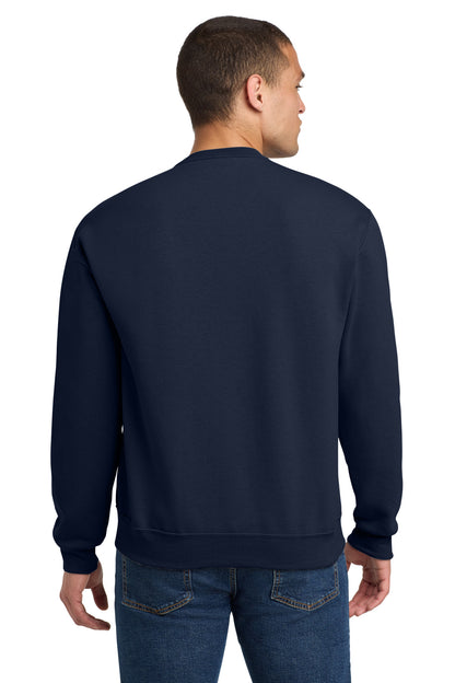 Rear View of JNavy Jerzees - NuBlend Crewneck Sweatshirt. 562M plain