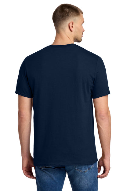 Rear View of JNavy Jerzees Premium Blend Ring Spun T-Shirt 560M plain