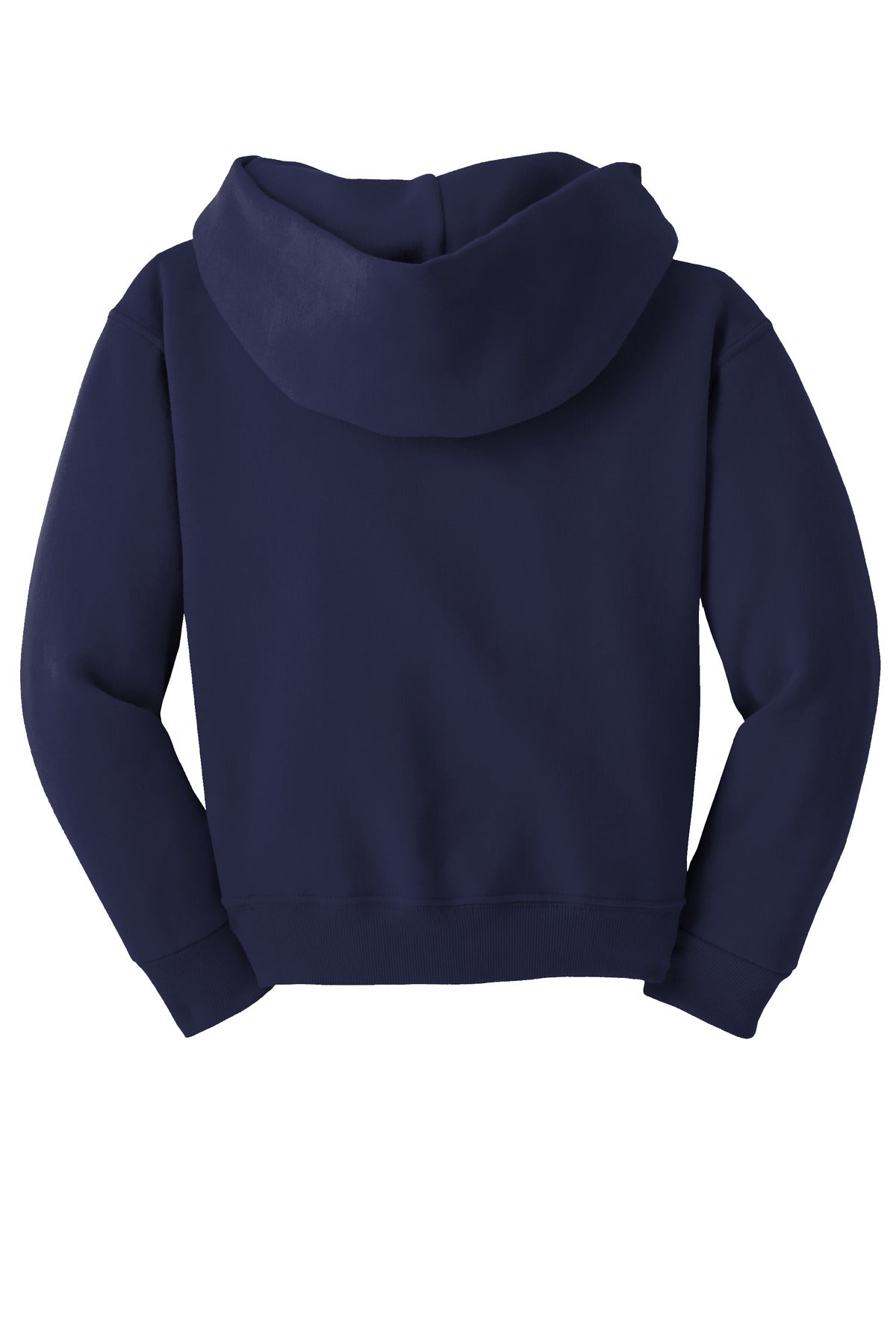 Rear View of JNavy Jerzees - Youth NuBlend Pullover Hooded Sweatshirt. 996Y plain
