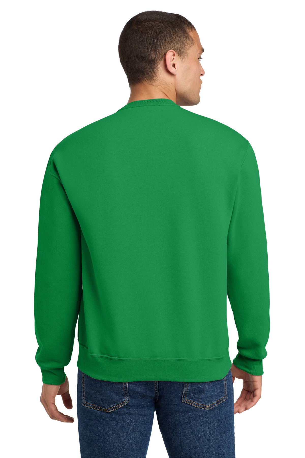 Rear View of Kelly Jerzees - NuBlend Crewneck Sweatshirt. 562M plain