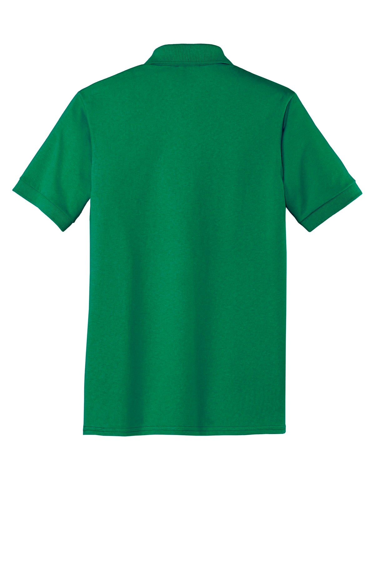 Rear View of Kelly Port & Co Core Blend Jersey Knit Polo. KP55 plain