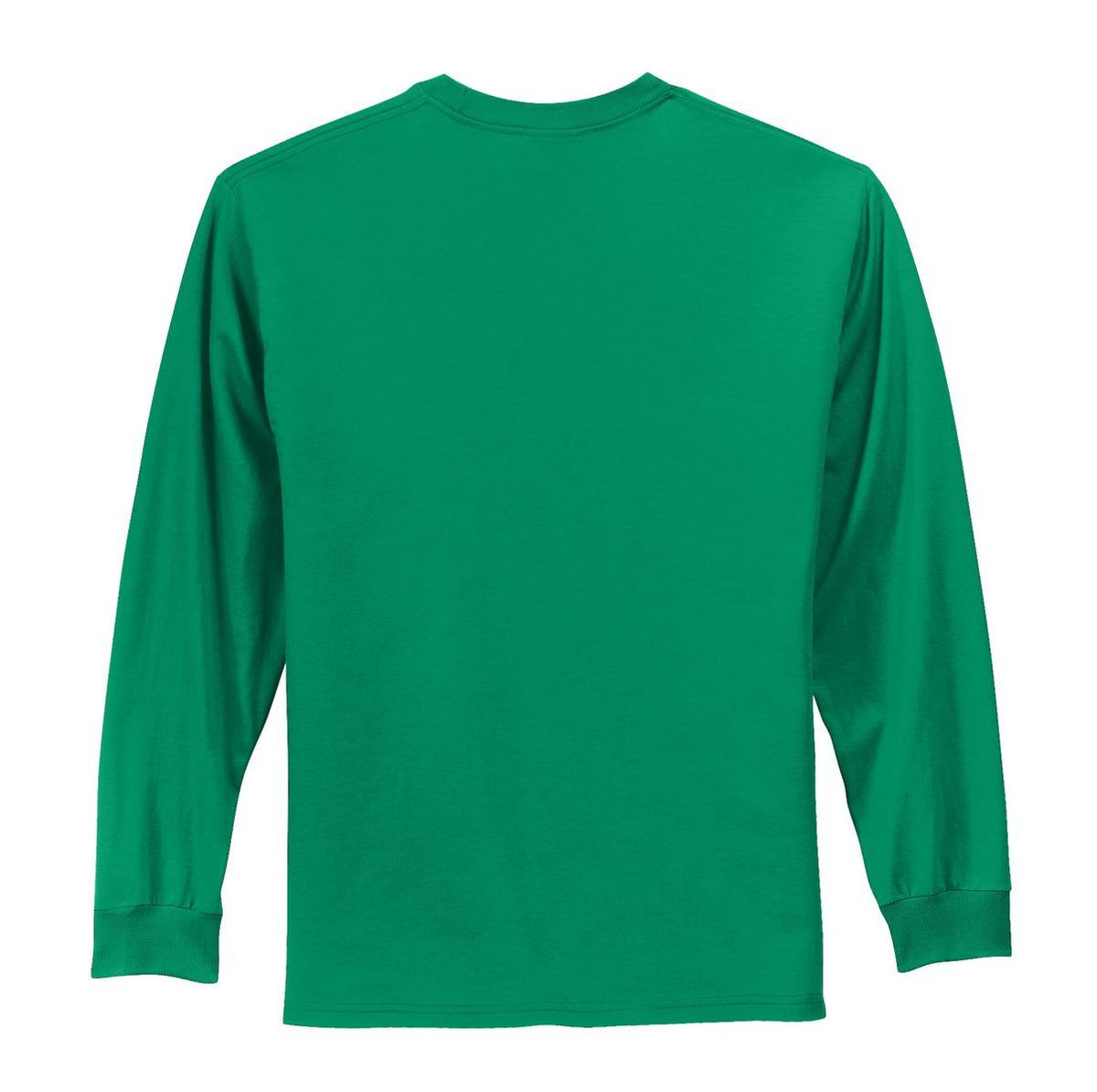 Rear View of Kelly Port & Co Long Sleeve Essential Tee. PC61LS plain