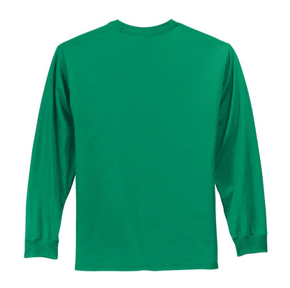 Rear View of Kelly Port & Co Long Sleeve Essential Tee. PC61LS plain