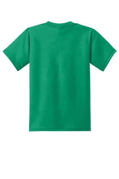 Rear View of Kelly Port & Co Youth Core Blend Tee. PC55Y plain