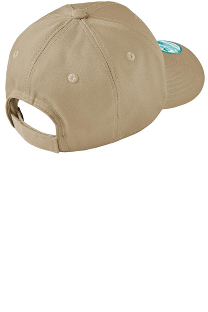 Rear View of Khaki New Era - Adjustable Structured Cap. NE200 plain