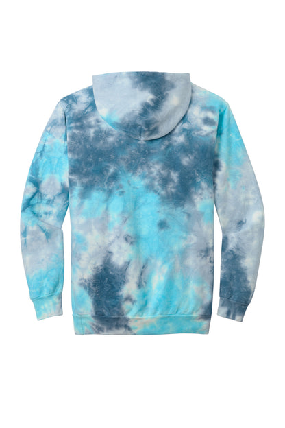 Rear View of LagClrbrst Port & Co Crystal Tie-Dye Pullover Hoodie PC144 plain