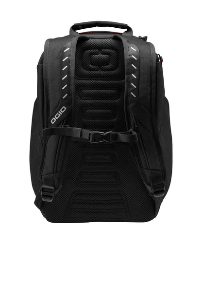 Rear View of Laser Red/H Gy OGIO Hatch Pack. 91001 plain