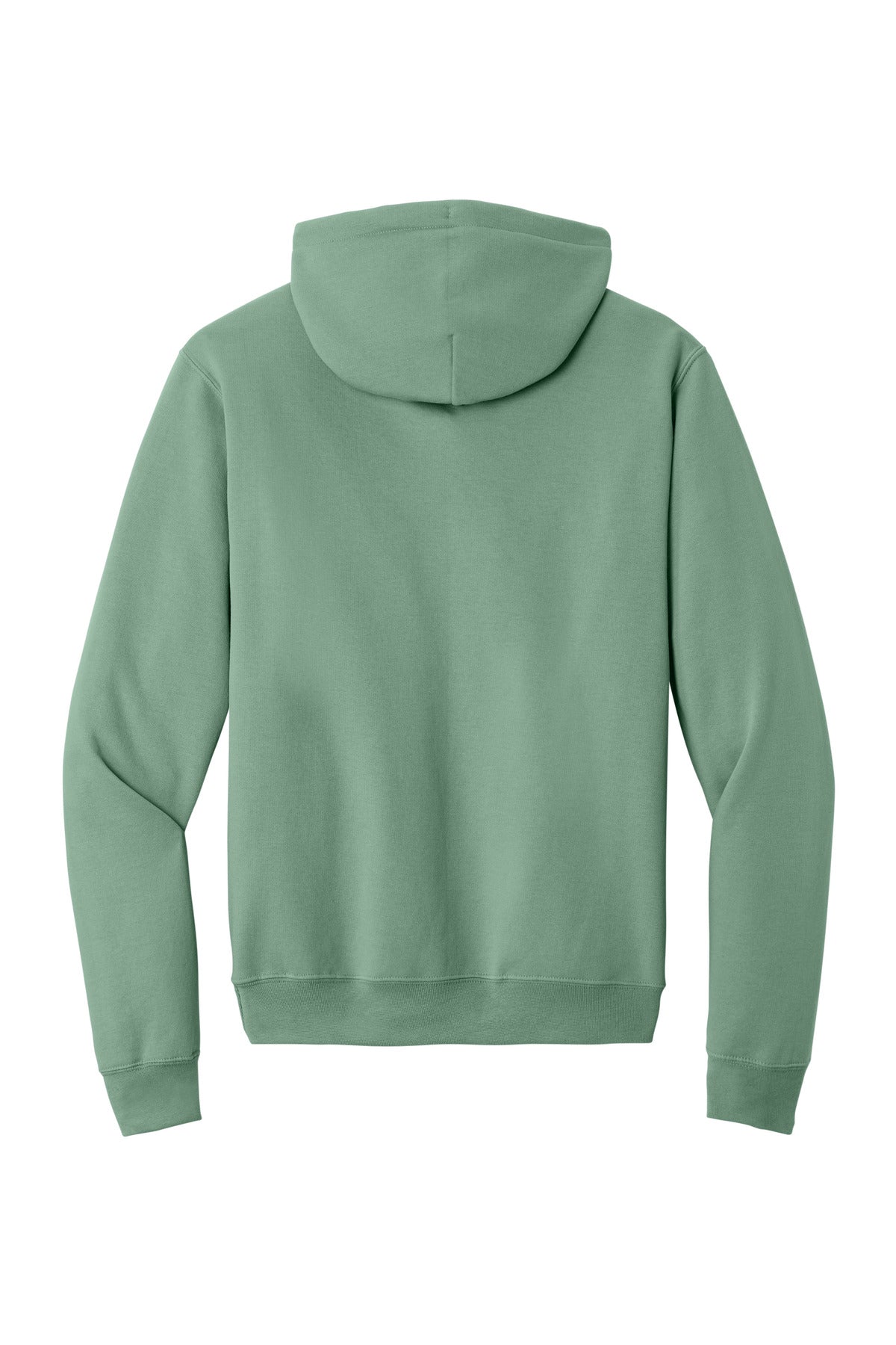 Rear View of LaurelGrn Port & Co Core Fleece Pullover Hooded Sweatshirt. PC78H plain