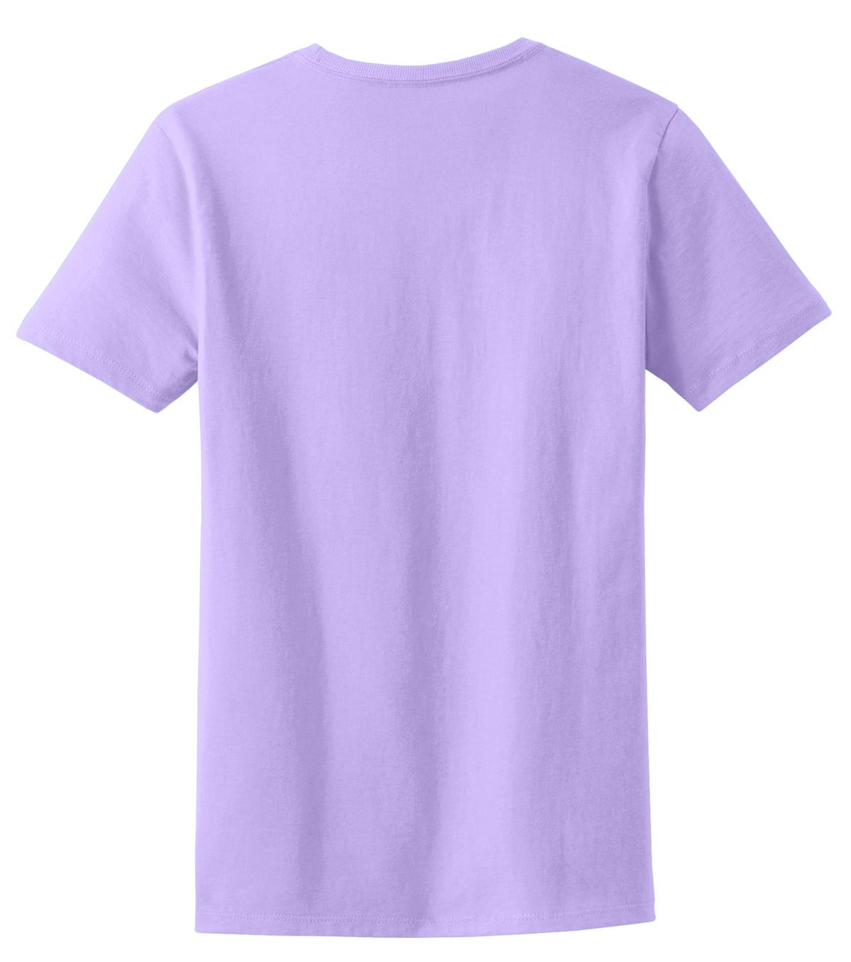 Rear View of Lavender Port & Co Women's Essential Tee. LPC61 plain