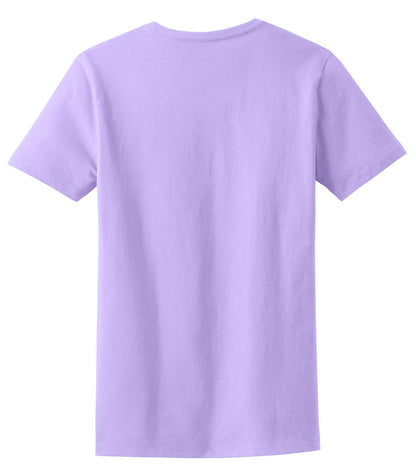 Rear View of Lavender Port & Co Women's Essential Tee. LPC61 plain