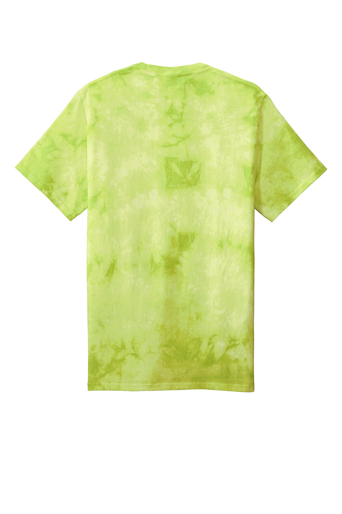Rear View of Lemon Lime Port & Co Crystal Tie-Dye Tee PC145 plain