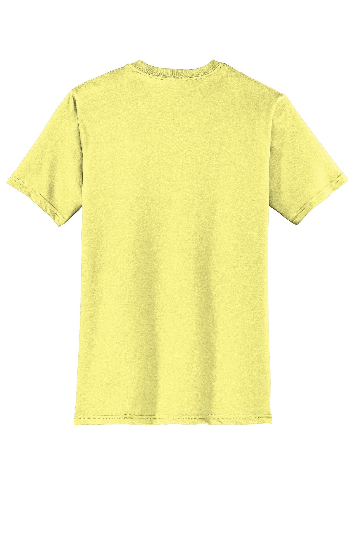 Rear View of Lemon Yellow District Very Important Tee . DT6000 plain