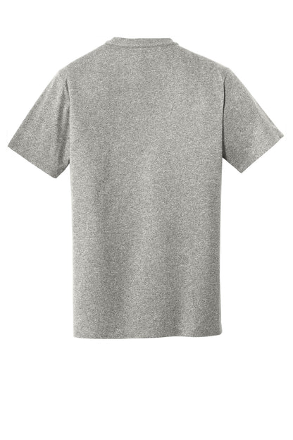 Rear View of Light Graph Tw New Era Heritage Blend Crew Tee. NEA100 plain