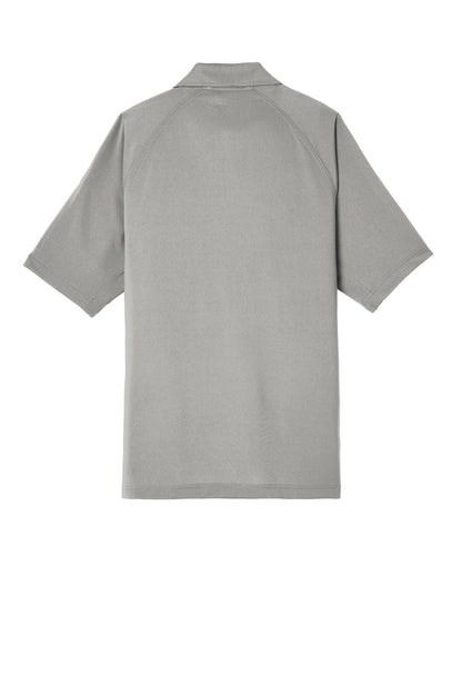 Rear View of Light Grey CornerStone Select Lightweight Snag-Proof Tactical Polo. CS420 plain