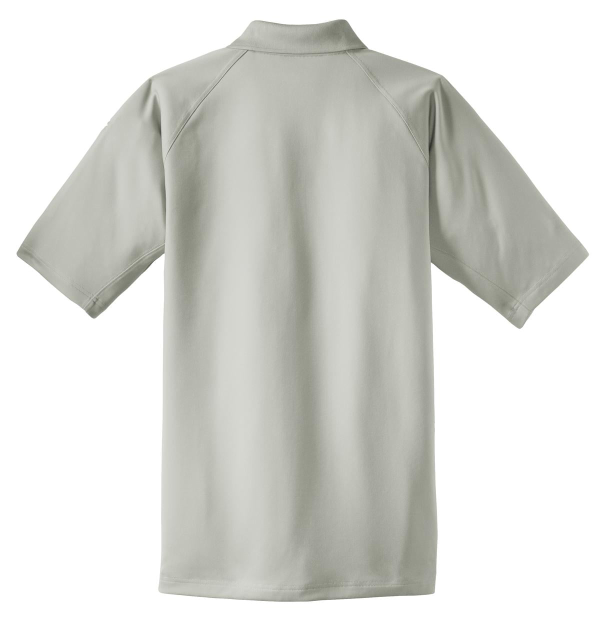 Rear View of Light Grey CornerStone Tall Select Snag-Proof Tactical Polo. TLCS410 plain