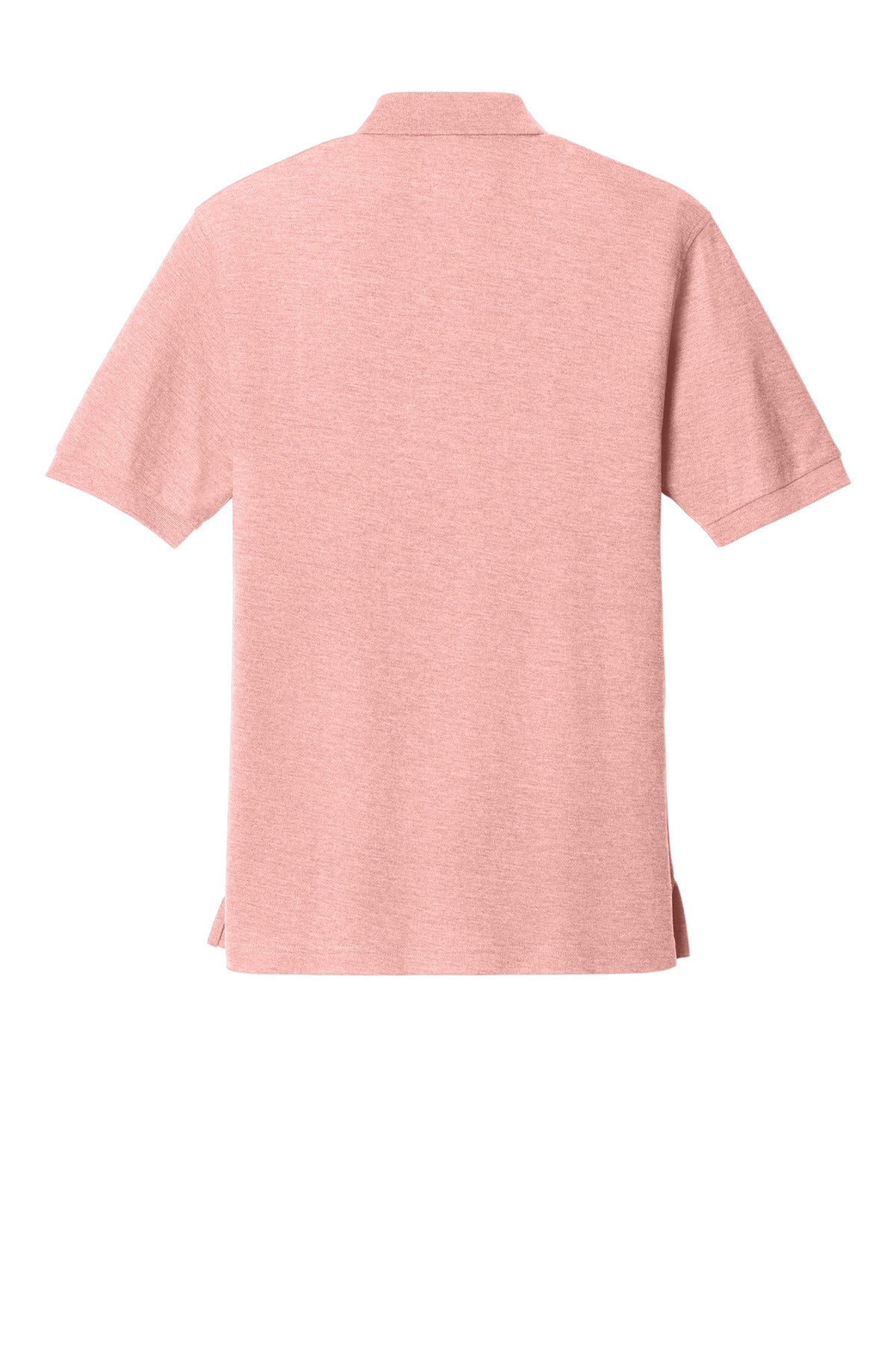 Rear View of Light Pink Port Authority Extended Size Silk Touch Polo K500ES plain