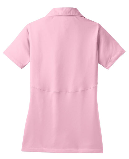 Rear View of Light Pink Sport-Tek Women's Micropique Sport-Wick Polo. LST650 plain