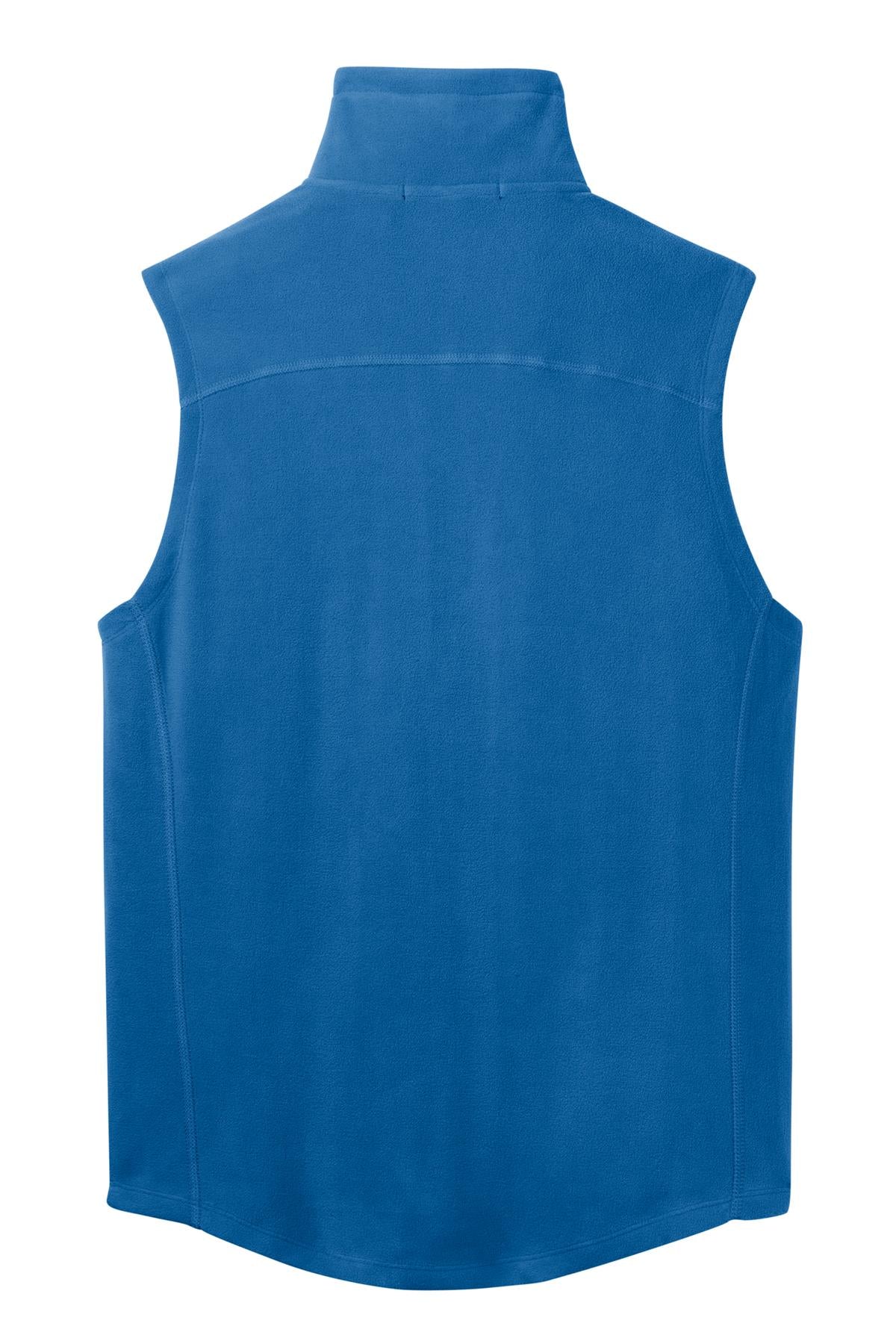 Rear View of Light Royal Port Authority Microfleece Vest. F226 plain