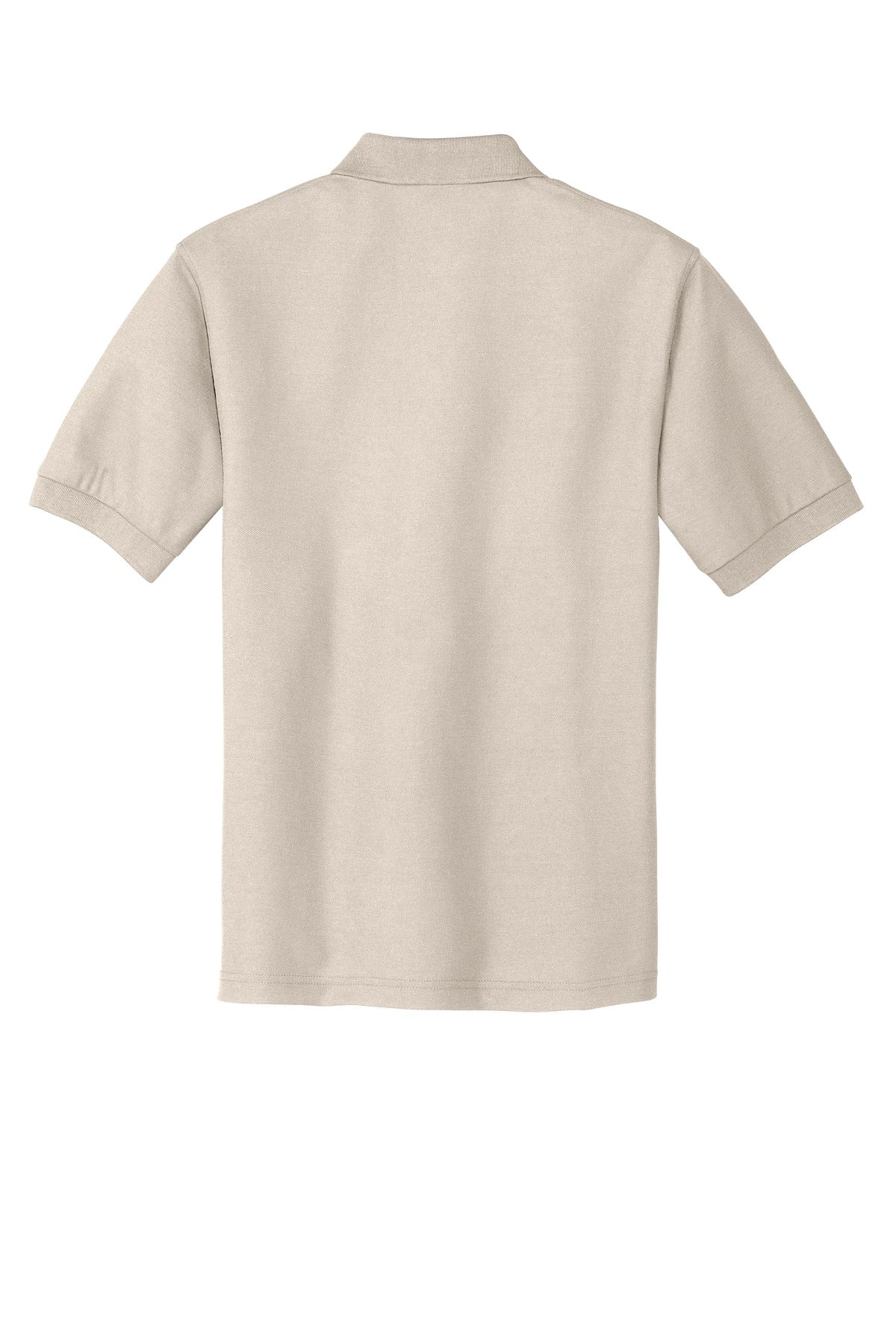 Rear View of Light Stone Port Authority Extended Size Silk Touch Polo K500ES plain