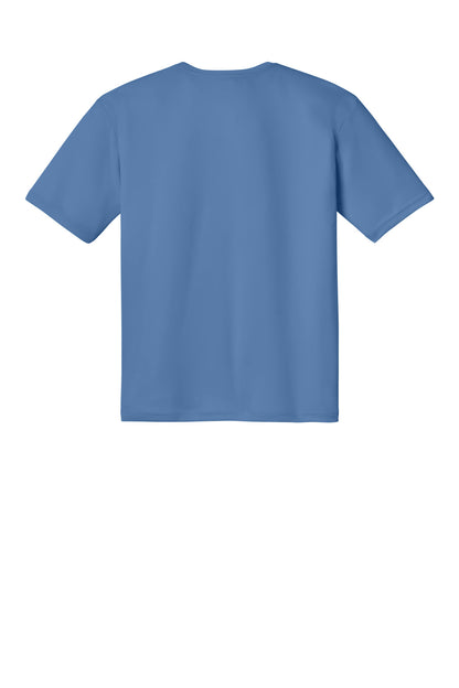 Rear View of LightBlue A4 Cooling Performance Short Sleeve Tee A4N3142 plain