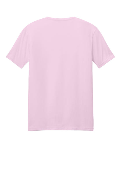 Rear View of LightPink Gildan Softstyle T-Shirt. 64000 plain