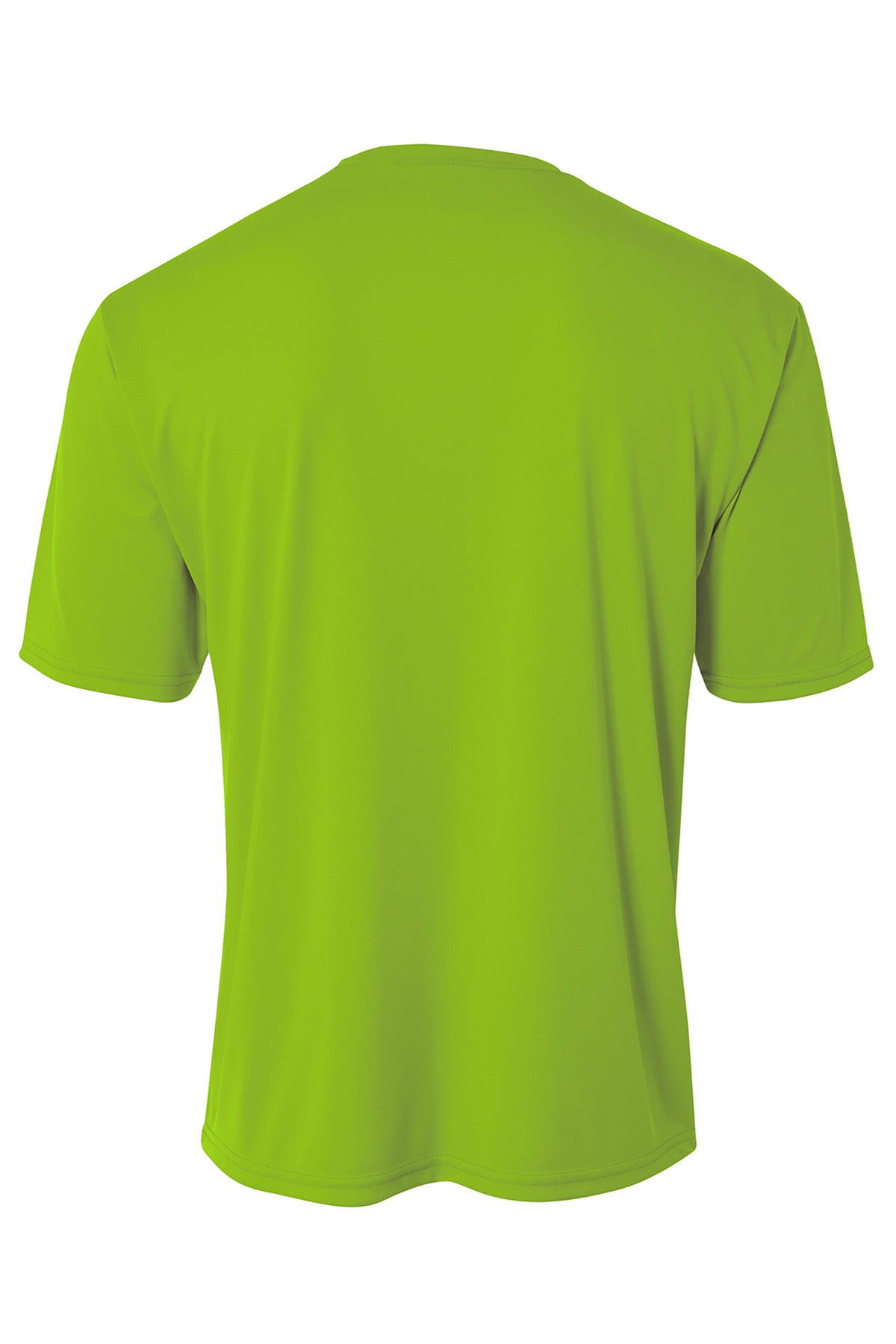 Rear View of Lime A4 Cooling Performance Short Sleeve Tee A4N3142 plain