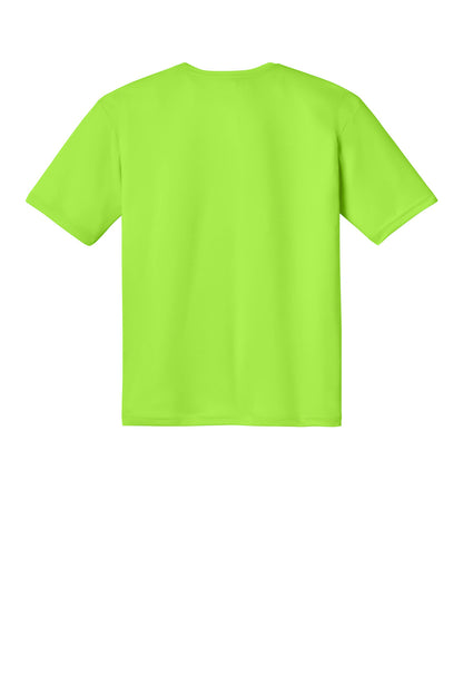 Rear View of Lime A4 Cooling Performance Short Sleeve Tee A4N3142 plain