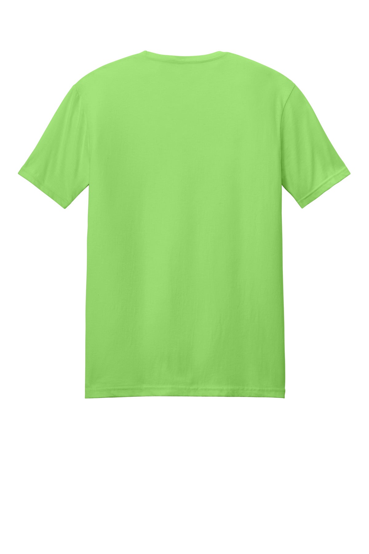 Rear View of Lime Gildan Softstyle T-Shirt. 64000 plain