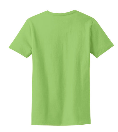 Rear View of Lime Port & Co Women's Essential Tee. LPC61 plain