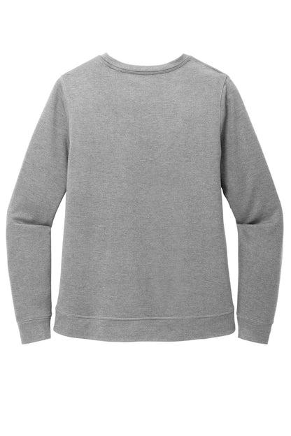 Rear View of LtGreyHt TravisMathew Women's Long Weekend Crew TM1LD003 plain