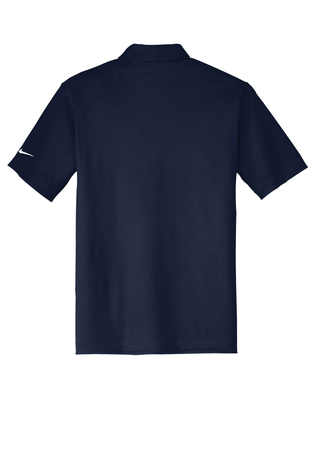 Rear View of Marine Nike Dri-FIT Vertical Mesh Polo. 637167 plain