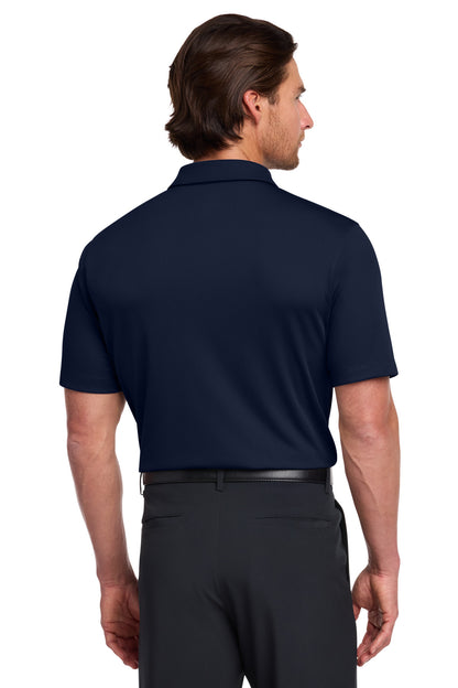 Rear View of Marine Nike Dri-FIT Vertical Mesh Polo. 637167 plain