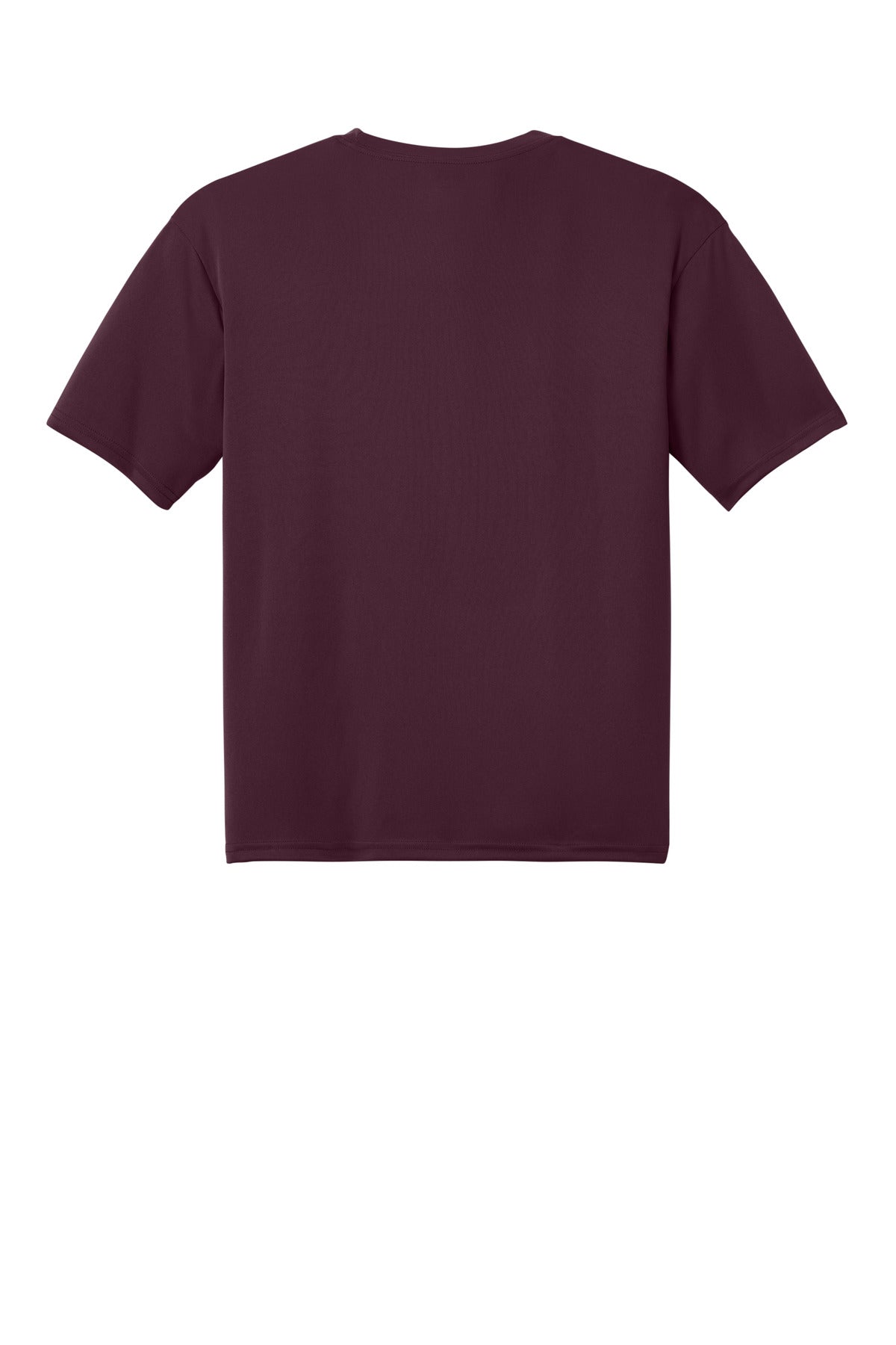 Rear View of Maroon A4 Cooling Performance Short Sleeve Tee A4N3142 plain