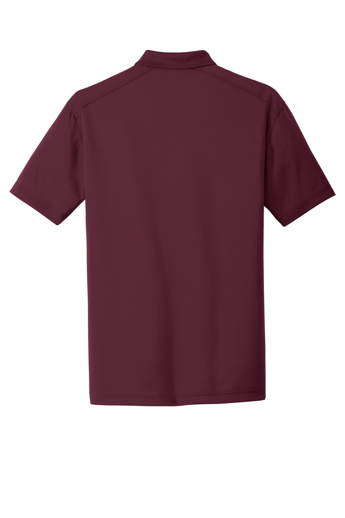 Rear View of Maroon CornerStone Select Lightweight Snag-Proof Polo. CS418 plain