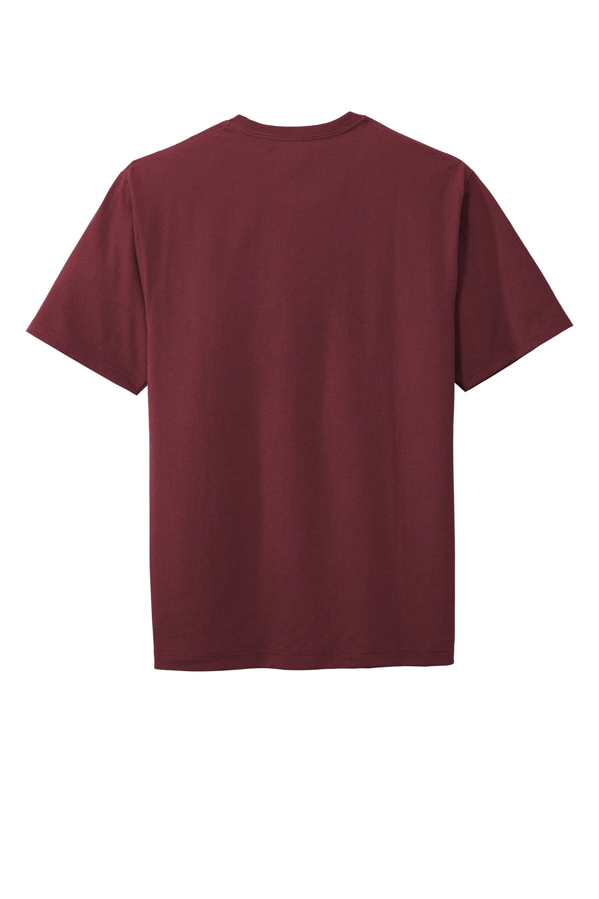 Rear View of Maroon CornerStone Workwear Pocket Tee CS430 plain