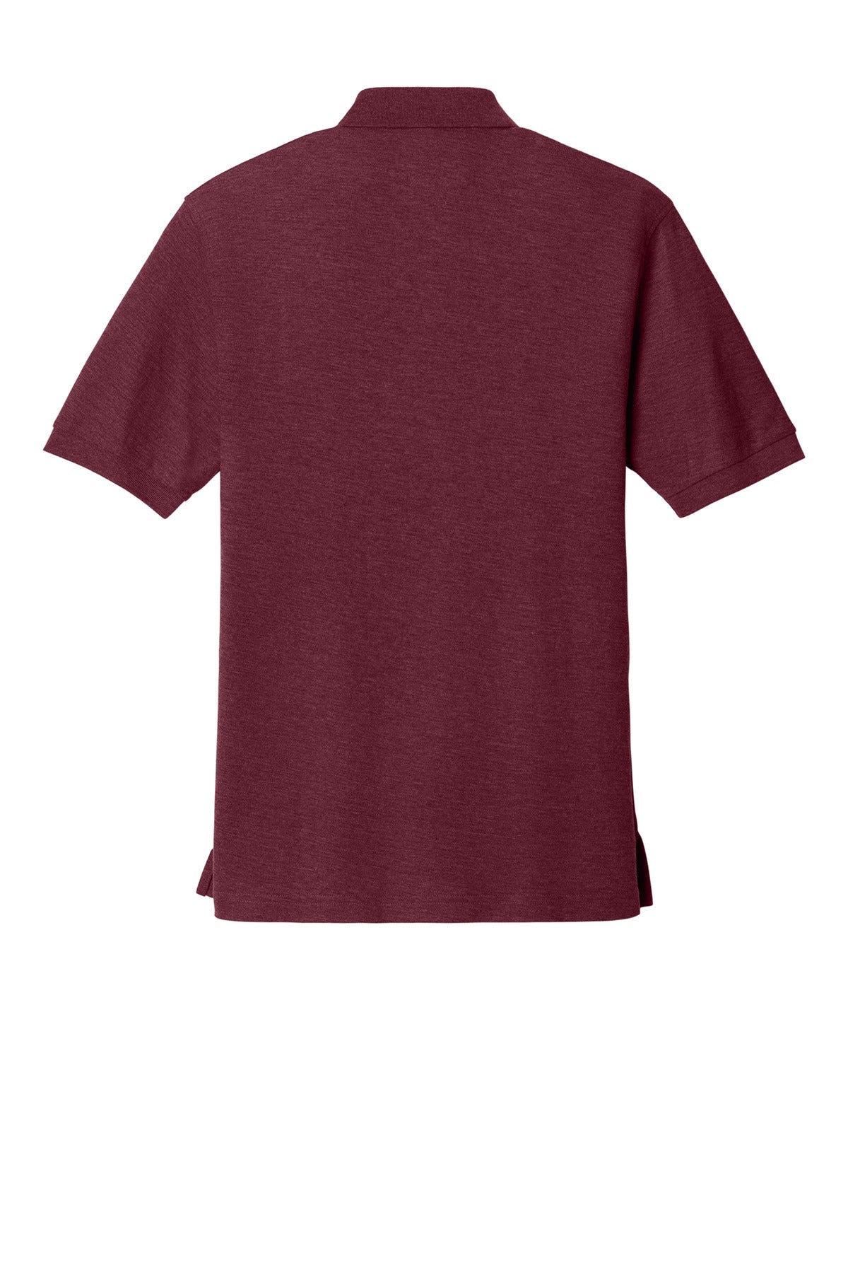 Rear View of Maroon Port Authority Extended Size Silk Touch Polo K500ES plain