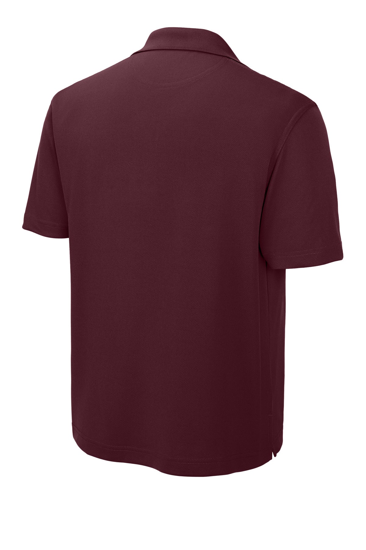 Rear View of Maroon Sport-Tek Dri-Mesh Polo. K469 plain