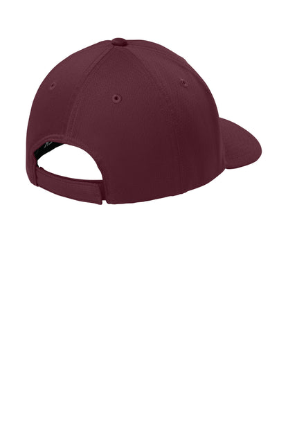 Rear View of Maroon Sport-Tek Impact Mesh Stretch-Tek Adjustable Cap STC71 plain