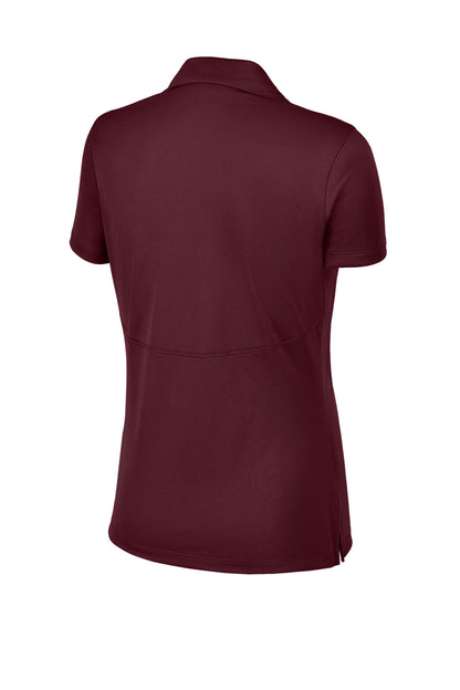 Rear View of Maroon Sport-Tek Women's Micropique Sport-Wick Polo. LST650 plain