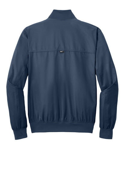 Rear View of MdntNavy Nike Bomber Jacket NKFQ4759 plain