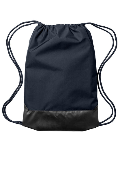 Rear View of MdntNavy Nike Brasilia Drawstring Pack NKDM3978 plain