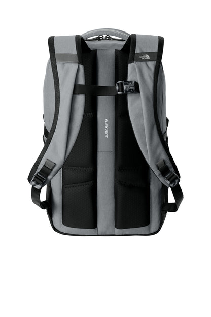 Rear View of Mid Gy DH/TNFB The North Face Dyno Backpack. NF0A52S7 plain