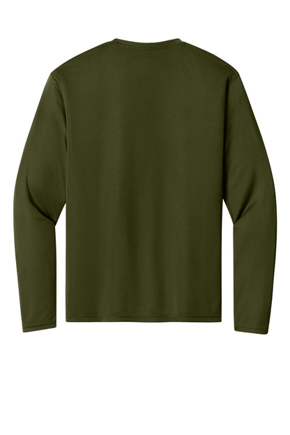 Rear View of MilGreen A4 Cooling Performance Long Sleeve Tee A4N3165 plain