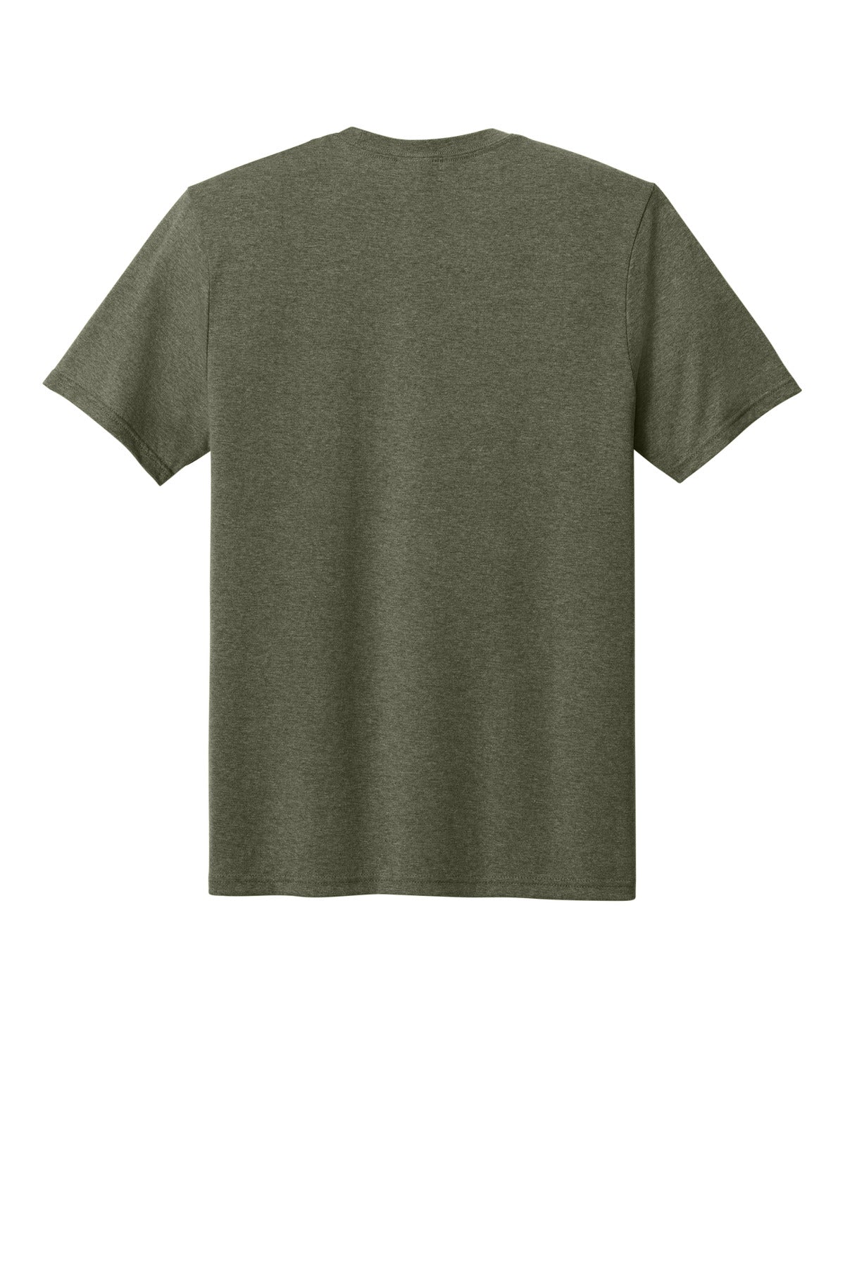 Rear View of MilGrnHtr Port & Co Tri-Blend Tee. PC330 plain