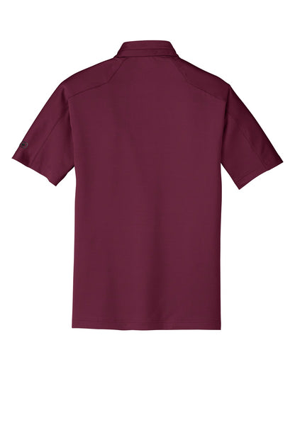 Rear View of Molten Maroon OGIO Linear Polo. OG1030 plain