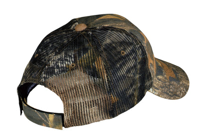 Rear View of MsyOak/NewBkUp Port Authority Pro Camouflage Series Cap with Mesh Back. C869 plain