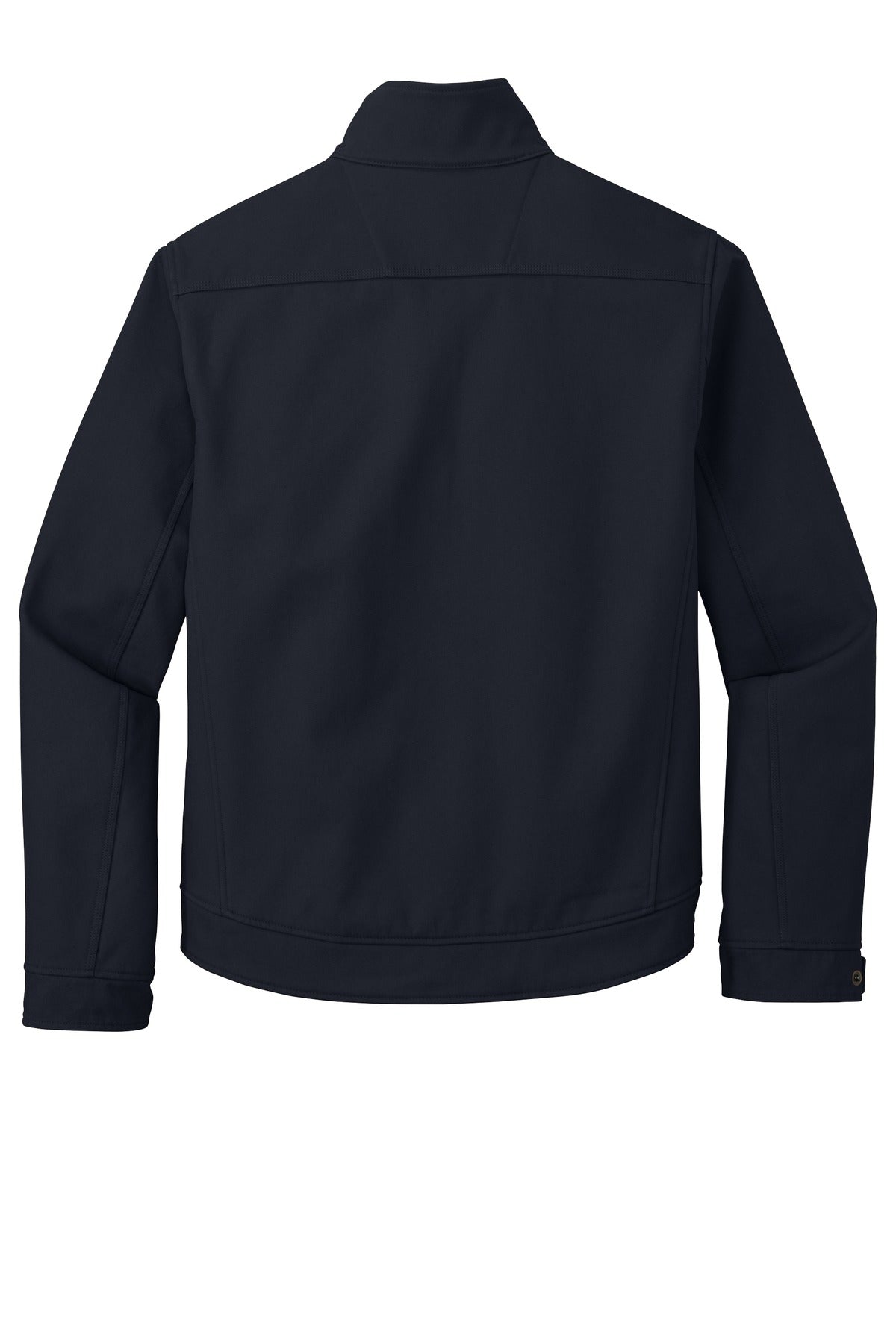 Rear View of Navy Blue CornerStone Duck Bonded Soft Shell Jacket CSJ60 plain
