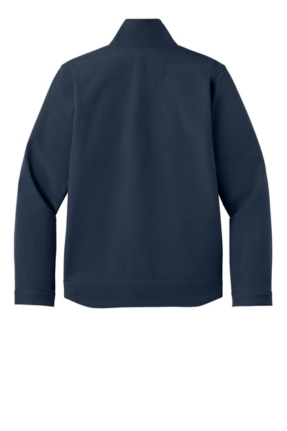 Rear View of Navy Carhartt Rain Defender Soft Shell Jacket CT106438 plain